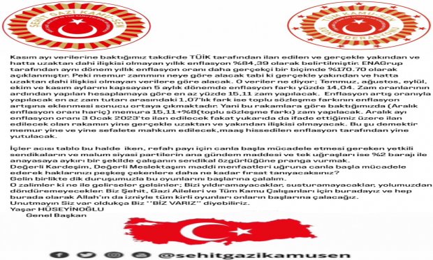 Unutmayın Siz var oldukça Biz ‘’BİZ VARIZ” diyebiliriz.