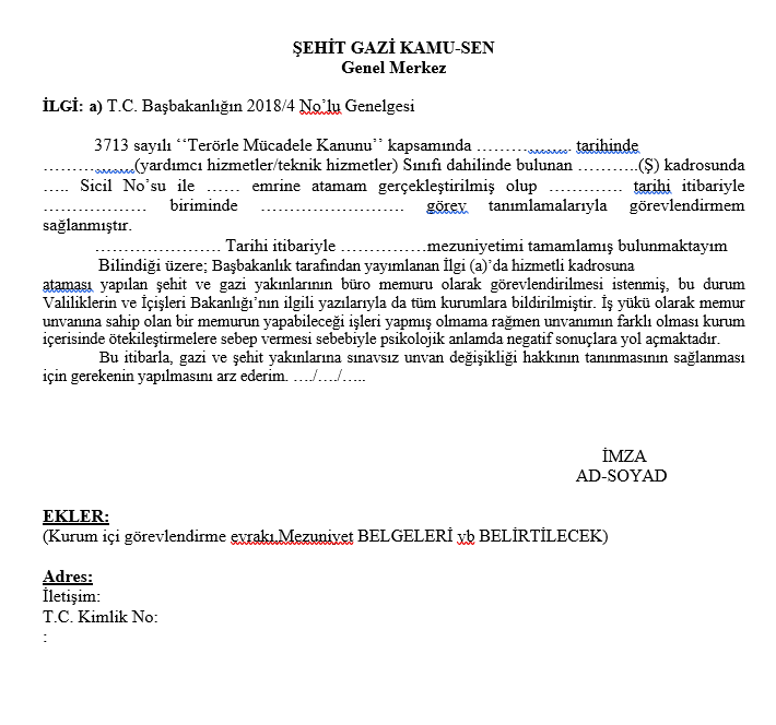 UNVAN DEĞİŞİKLİĞİ HAKKI! 
