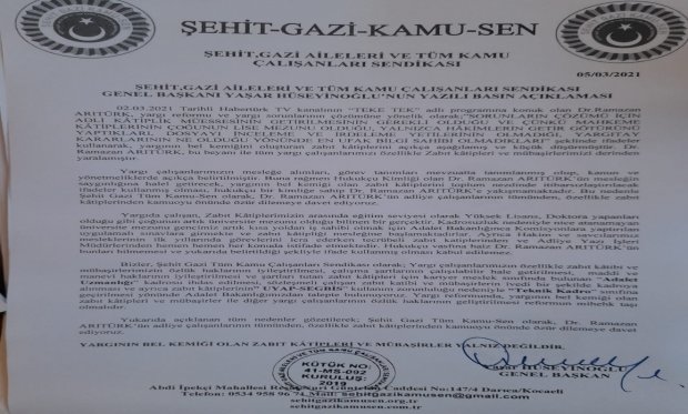 YARGININ BEL KEMİĞİ OLAN ZABIT KÂTİPLERİ VE MÜBAŞİRLER YALNIZ DEĞİLDİR.